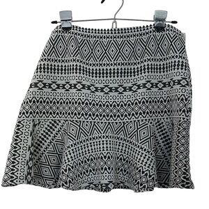 Princess Vera Wang Mini Skirt Black & White Aztec XL